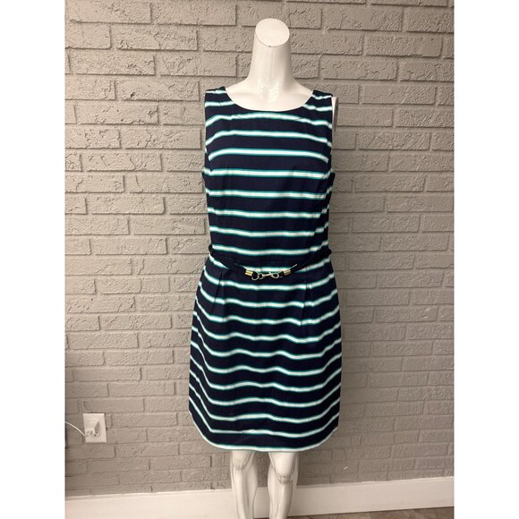 Tommy Hilfiger Women Sleeveless Nautical Striped Dress Size 10 - Picture 1 of 8